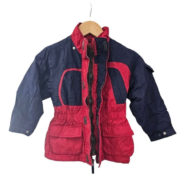 OshKosh Puffer Coat Double Zip Velcro Close Elastic Waist Water Repellant Sz 6